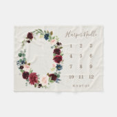 Herbst Elegance Baby Meilenstein Fleecedecke (Vorderseite (Horizontal))