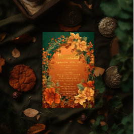 Herbst Elegance Druid Hill Hochzeit Details RSVP Karte