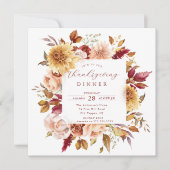 Herbst Elegance Erntedank Einladung (Vorderseite)