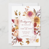 Herbst Elegance Erntedank Einladung (Vorderseite)