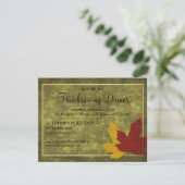 Herbst Elegance Erntedank laden Einladung (Stehend Vorderseite)