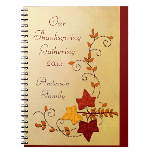Herbst Elegance Holiday Notebook Notizblock (Vorderseite)