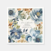 Herbst Elegant Blumen Moderne Hochzeit Serviette (Vorderseite)