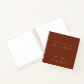 Herbst Elegant Minimal Wedding Gästebuch Notizblock (Innenseite)