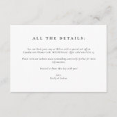 Herbst-Elegante Hochzeit Begleitkarte (Vorderseite)