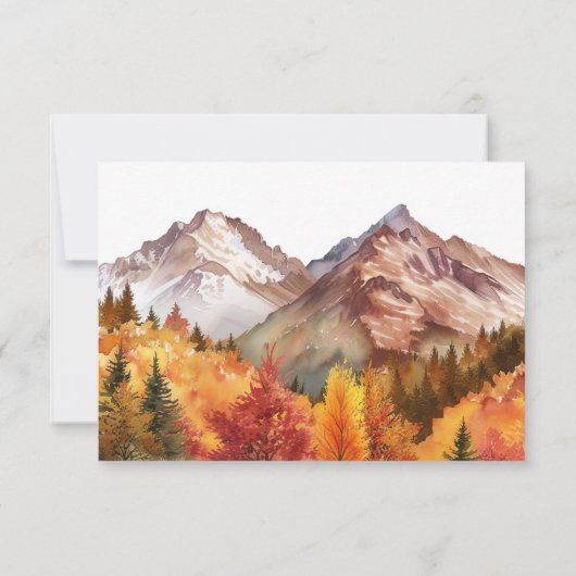 Herbst-Elegante Hochzeit Dankeskarte (Rückseite)