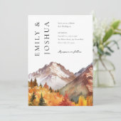 Herbst-Elegante Hochzeit Einladung (Stehend Vorderseite)