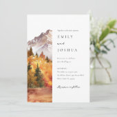 Herbst-Elegante Hochzeit Einladung (Stehend Vorderseite)