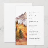 Herbst-Elegante Hochzeit Einladung (Vorne/Hinten)