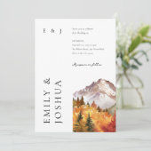 Herbst-Elegante Hochzeit Einladung (Stehend Vorderseite)