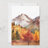 Herbst-Elegante Hochzeit Einladung (Rückseite)