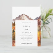 Herbst-Elegante Hochzeit Einladung (Stehend Vorderseite)