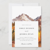 Herbst-Elegante Hochzeit Einladung (Vorderseite)