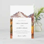 Herbst-Elegante Hochzeit Einladung (Stehend Vorderseite)