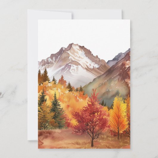 Herbst-Elegante Hochzeit Einladung (Rückseite)