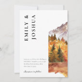 Herbst-Elegante Hochzeit Einladung (Vorderseite)