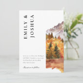 Herbst-Elegante Hochzeit Einladung (Stehend Vorderseite)