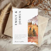 Herbst-Elegante Hochzeit Einladung