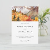 Herbst-Elegante Hochzeit Einladung (Stehend Vorderseite)
