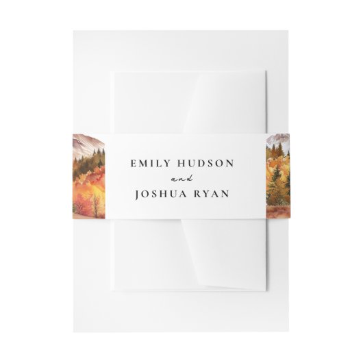 Herbst-Elegante Hochzeit Einladungsbanderole (Vorderseite Beispiel)