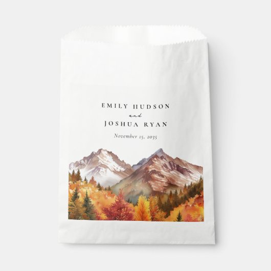 Herbst-Elegante Hochzeit Geschenktütchen (Vorderseite)