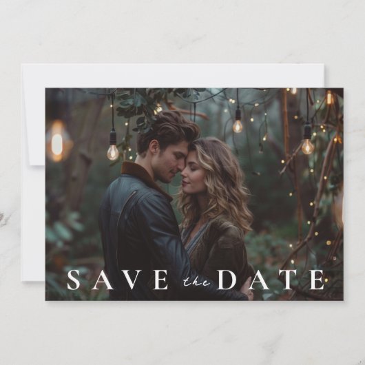 Herbst-Elegante Hochzeit Save The Date (Vorderseite)