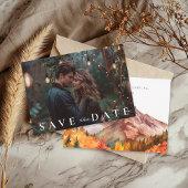 Herbst-Elegante Hochzeit Save The Date