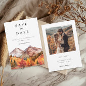 Herbst-Elegante Hochzeit Save The Date
