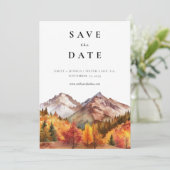 Herbst-Elegante Hochzeit Save The Date (Stehend Vorderseite)