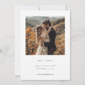 Herbst-Elegante Hochzeit Save The Date (Rückseite)