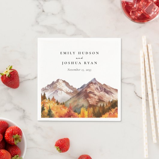 Herbst-Elegante Hochzeit Serviette (Beispiel)