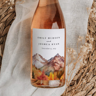 Herbst-Elegante Hochzeit Weinetikett