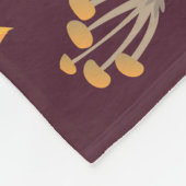 Herbst-Elemente, dunkler Hintergrund, Vintage Fleecedecke (Ecke)