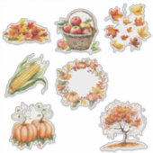 Herbst-Elemente-Stickerbogen Aufkleber (Vorderseite)