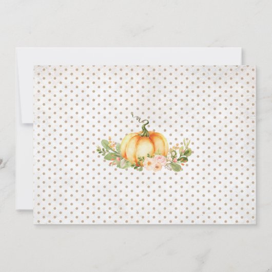 Herbst Elephant Fall Floral Rustikaler erster Gebu Einladung (Rückseite)