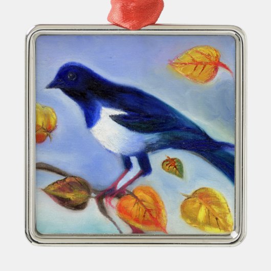 Herbst-Elster 2012 Ornament Aus Metall (Vorne)