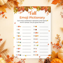 Herbst-Emoji-Pictionary | Herbst-Party-Spiel