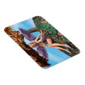 Herbst-Engel-Wald-Fantasie-Kunst Magnet (Rechte Seite)
