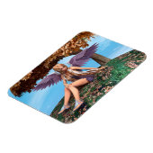 Herbst-Engel-Wald-Fantasie-Kunst Magnet (Linke Seite)