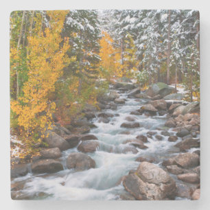 Herbst entlang Bishop Creek, Kalifornien Steinuntersetzer