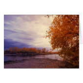 Herbst entlang der Flussmerkkarte (Vorderseite (Horizontal))