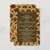 Herbst Equinox Altar-Karte Einladung (Vorne/Hinten)