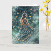 Herbst Equinox Bohemisch Inspiriertes Kind Karte (Gelbe Blume)