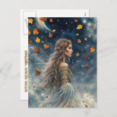 Herbst Equinox Fantasy Mystical Magic Feiertagspostkarte (Vorne/Hinten)
