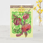 Herbst-Equinox-Karte Karte (Gelbe Blume)