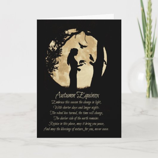 Herbst Equinox Mabon mit Ravens Karte (Vorderseite)