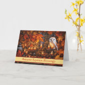 Herbst Equinox Mabon mit wunderschönen Schellkerze Karte (Gelbe Blume)