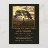 Herbst Equinox Mabon Oak Tree Segen Postkarte (Vorderseite)