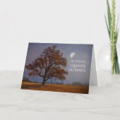Herbst Equinox Mabon Schöne Oak Tree Segnungen Karte (Vorderseite)