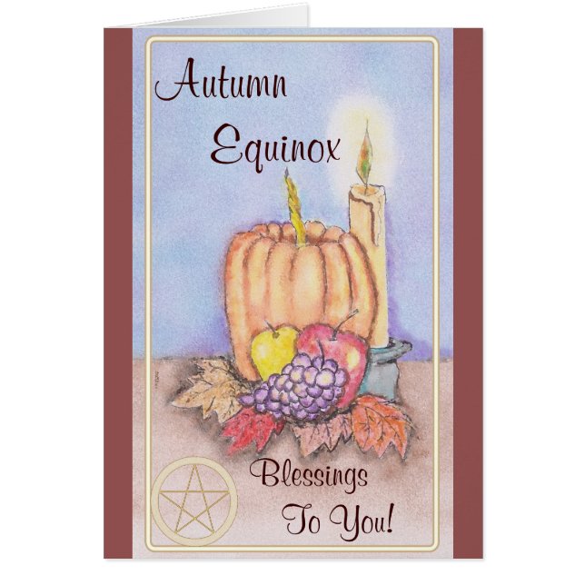 Herbst Equinox Mabon Segen Pentagramm (Vorne)